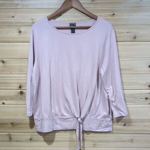 Clara Sun Woo Top Womens 1X Pink Casual Top